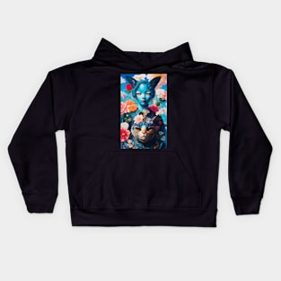 Mystery, cute, magic, and meow - the perfect combination Kids Hoodie